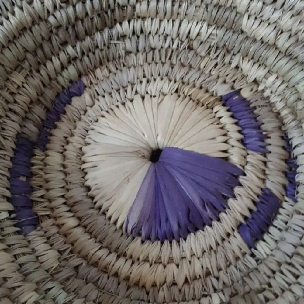 Bohemian Style Vintage Wicker Basket Wall Hanging Decor